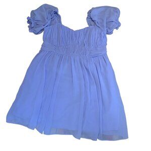 Abercrombie & Fitch Women's Dress Light Purple Puff Sleeve Mini Size LP Coquette